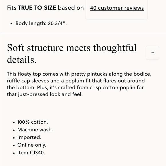 J. Crew Pintuck peplum top Size S - Picture 5 of 11